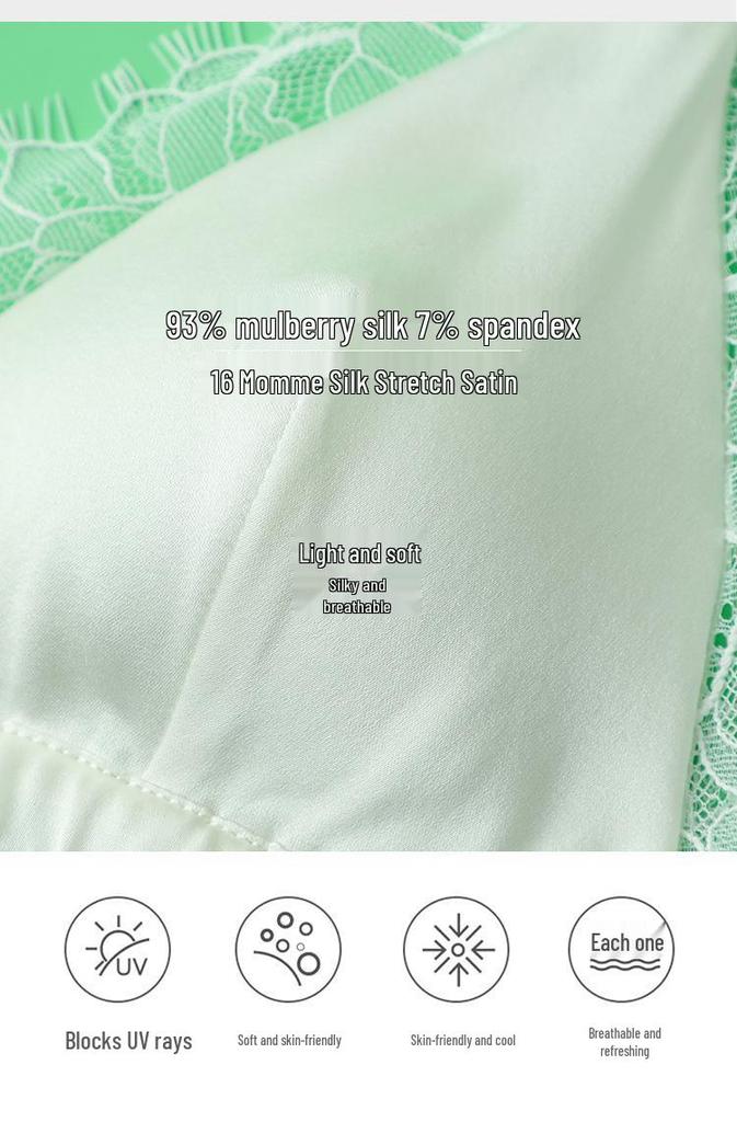 Women's Real Silk Satin Wireless Triangle Bra with Front Buckle and Beautiful Back Design