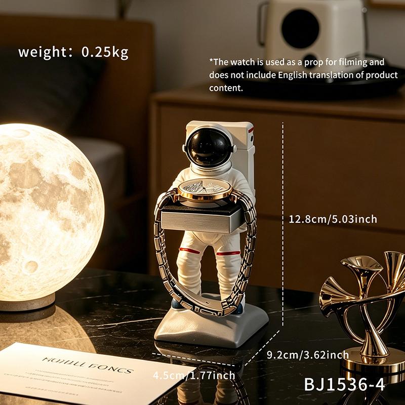 Creative Astronaut Resin Watch Stand Spaceman Figurine Watch Holder for Smartwatch Apple Watch Home Office Desk Decoration
