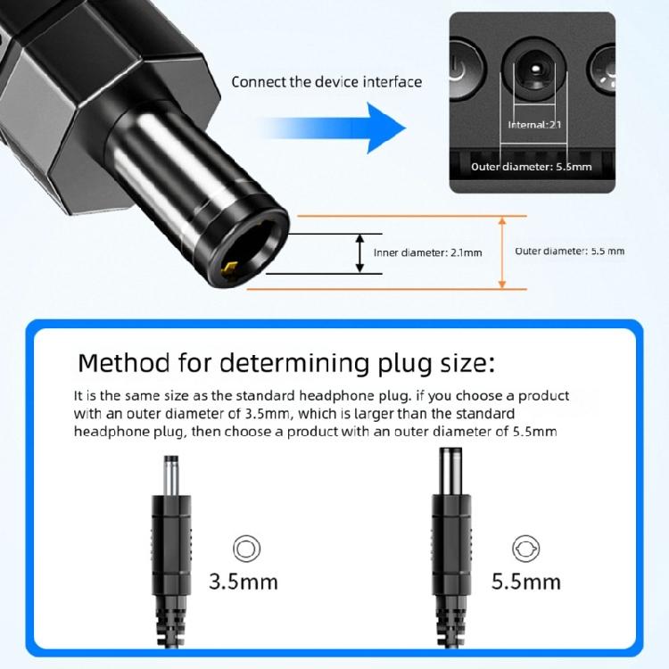 Universal Routers Reboot Cable DC5.5x2.1mm Plugs 72H Auto Power Off Intelligent Reset and PVC Coating for Home Use