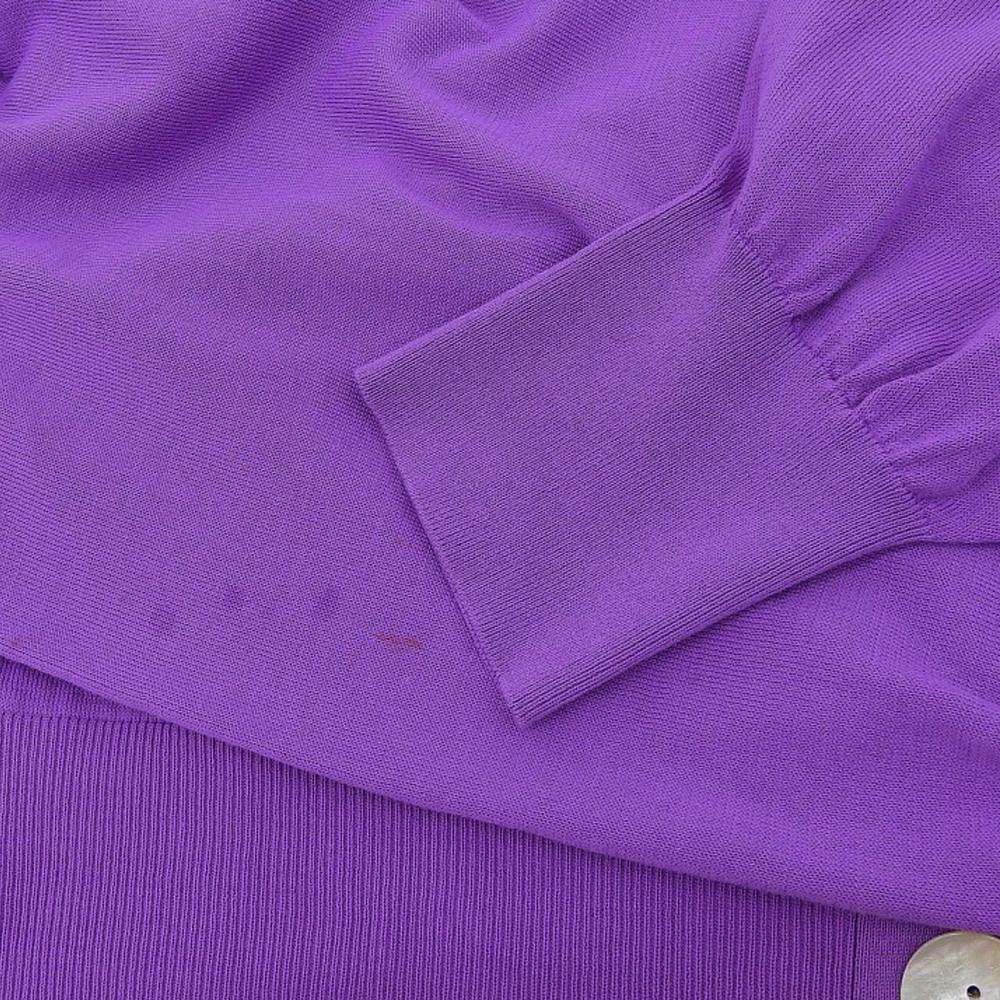 Nagonstans Women's Cotton Form-Sleeve Cardigan, Purple, Size M, 24 Stainless Steel, 470HS870-1360 Tops M purpleUsed