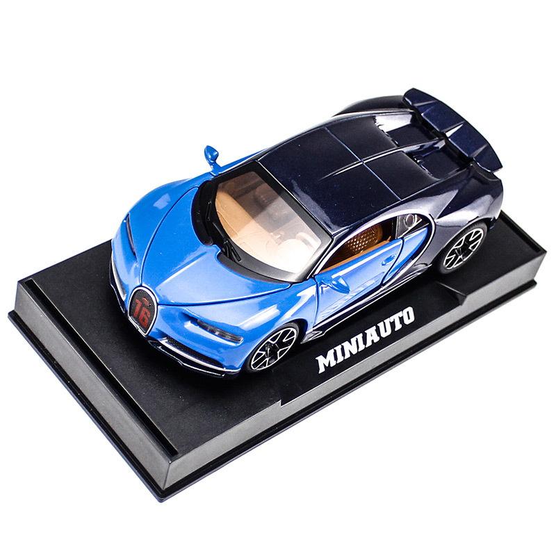 1:32 Scale Bugatti Chiron Diecast Car Model Toy, κράμα ψευδαργύρου Pull Back Vehicle with Lights and Music for Kids Boyfriend Young People Gift Collection