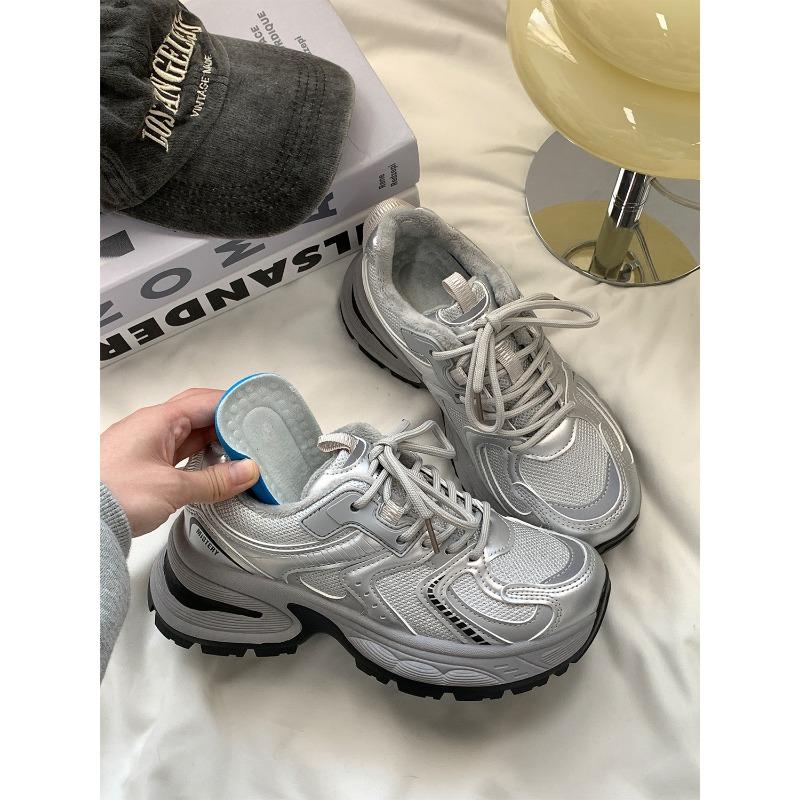 Winter New Velvet Dad Shoes Platform Sports Women's Shoes 15881