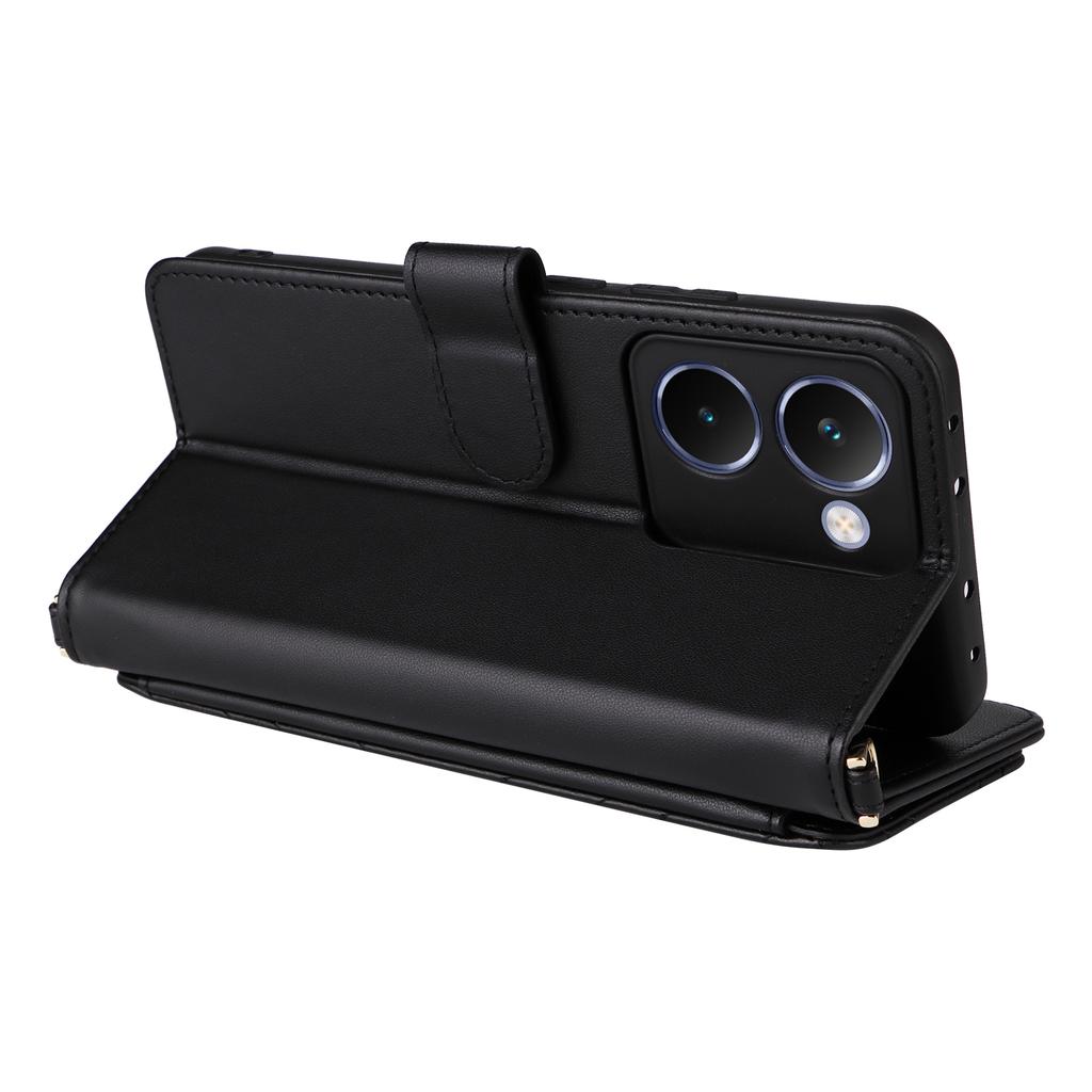 For Realme P3 Ultra 5G Case with Shoulder/Wrist Strap Leather Phone Cover Stand Wallet