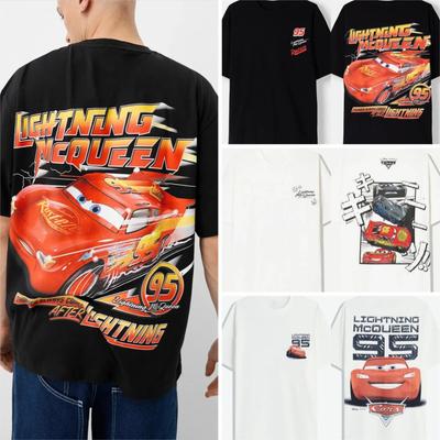Hot Sale Lightning McQueen 95 Graphic Print T-shirt Mens Women Casual Cotton Oversized Y2k Short Sleeves Streetwear Hip Hop Fashion Oversized Top