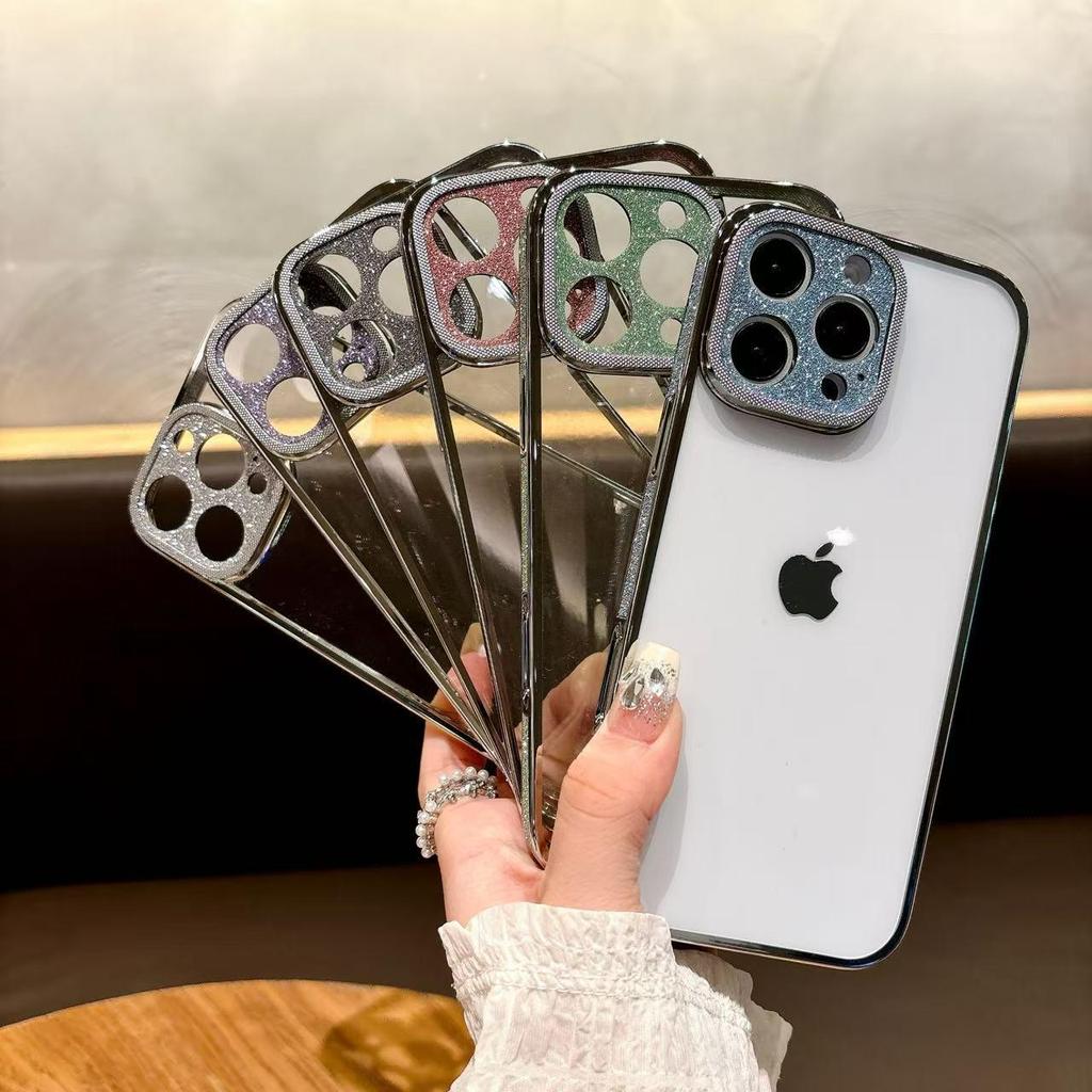 High-Transparency Electroplated Glitter Protective Case for Apple 17 Promax - Drop-Proof and Stylish
