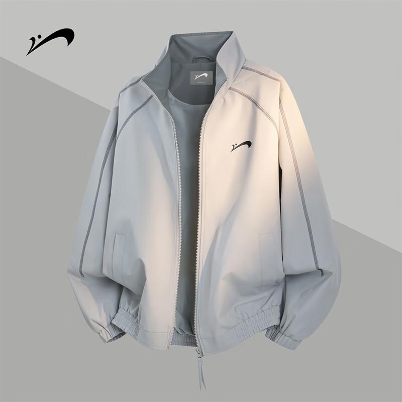 

Guirenniao Men s Loose Fit Stand-Collar Bomber Jacket 3XL