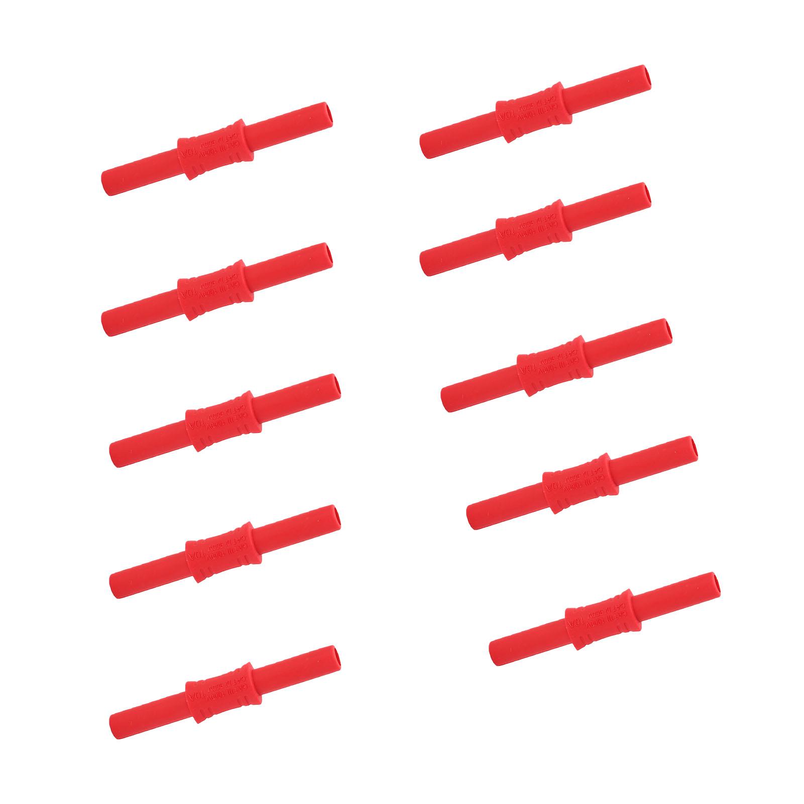 

10PCS J.20009 Banana Coupler 4mm Female to Female Insulated Banana Connector Banana Plug Extension