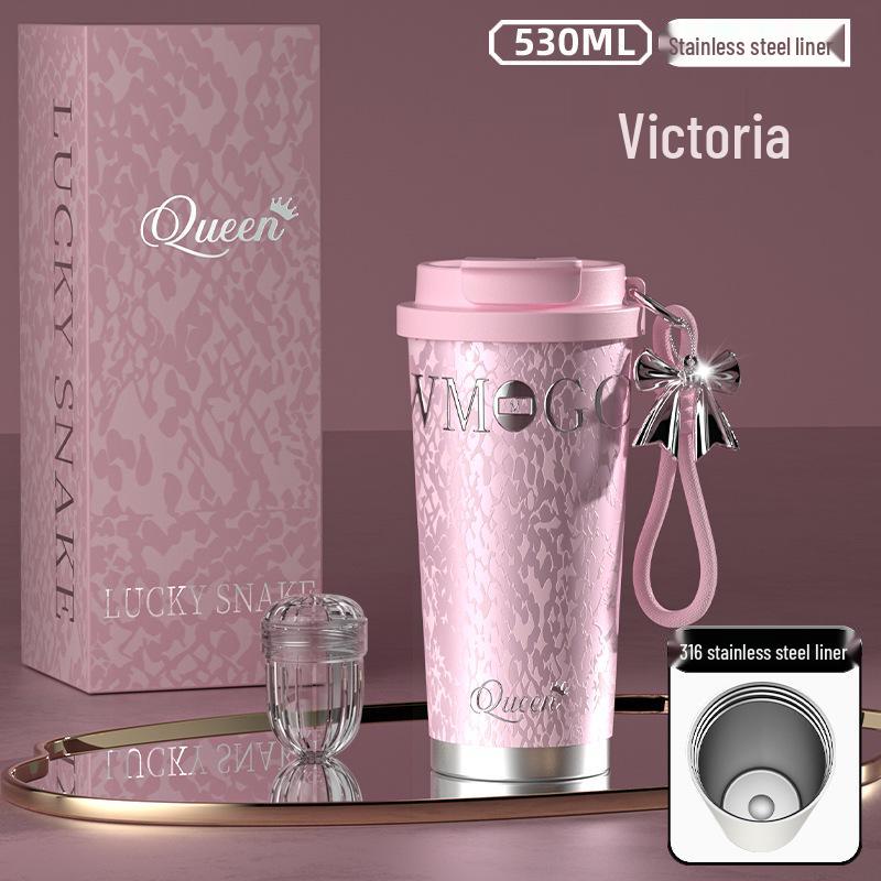 Goddess Ceramic 316 Insulated Coffee/Water Gift Cup with Straw