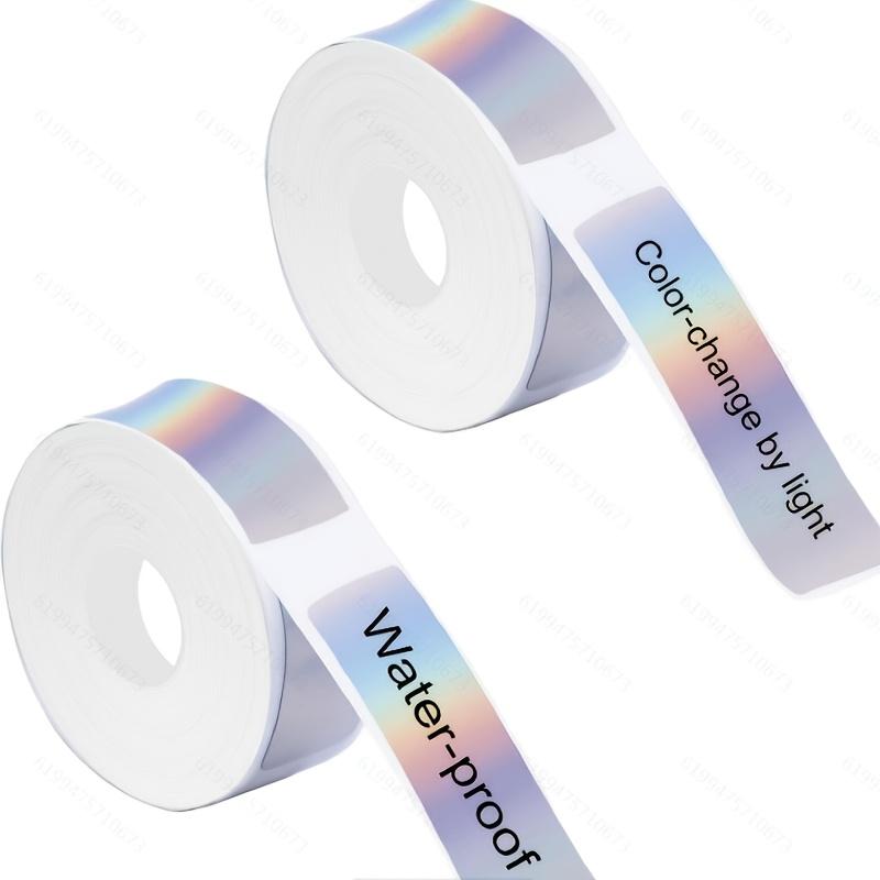 

2 рулони сріблястої лазерної термострічки для етикеток, самоклейна етикетка для Q31/D30, чорний текст, 2/5 X 1 1/2 (12 мм X 40 мм), Міцна адгезія, Водонепроникний 2 Rolls зола сірий колір