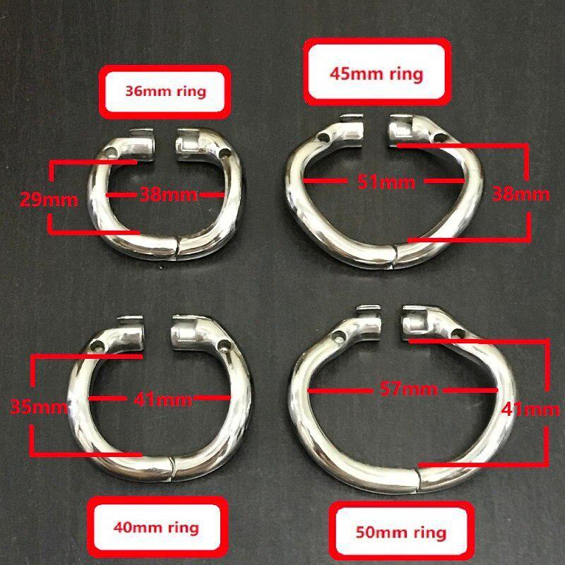 Stainless Steel Short Cock Cage Ring Locking Belt Chastity Cage