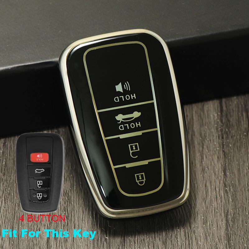 TPU for Toyota Prius 20 RAV4 Camry 70 CHR C-HR Corolla 2018 2019 2020 Car Remote Key Cover Fob Case Accessories Keychain