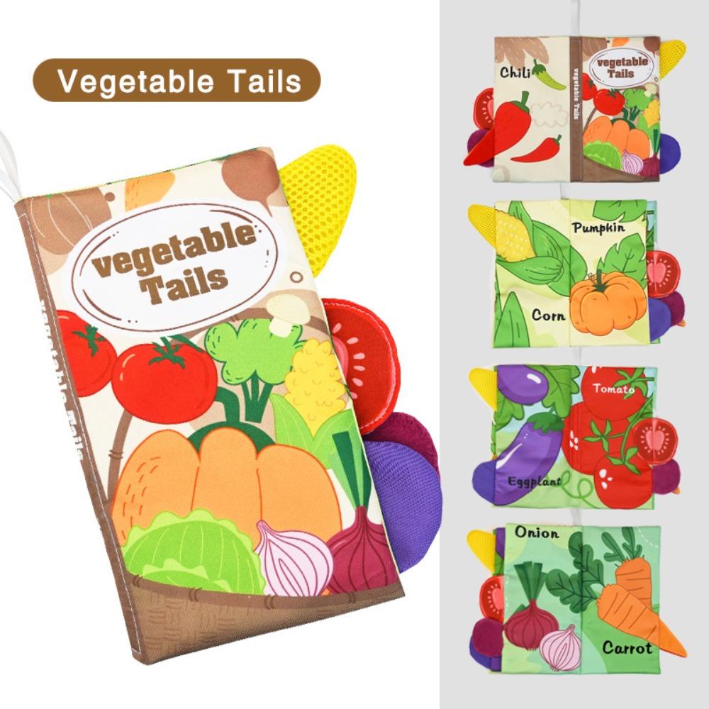 3D Animal Tail Cloth Book Washable Cloth Book Toys Creative Crispy Cloth Book  0-36 Months