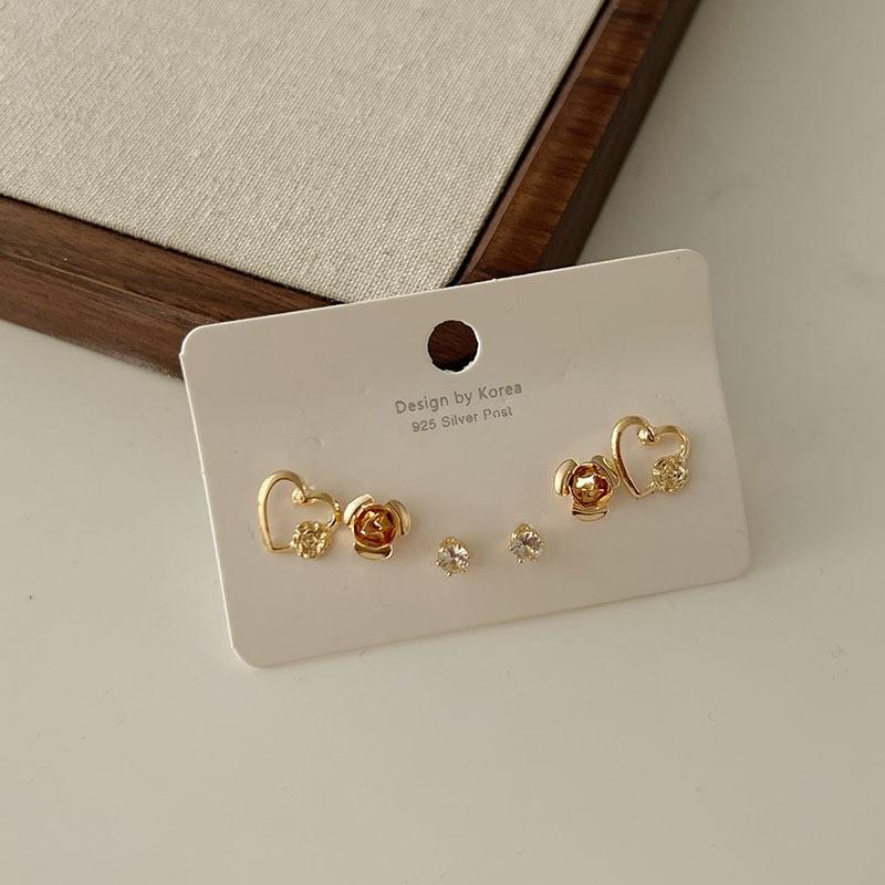 Exquisite Set, Earrings, Niche Design Earrings, Women's High-end Stud Earrings, Women's 6-piece Set