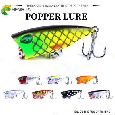 1pc Hengjia Mini Topwater Popper Bait Plastic Bionic Wobbler Fishing Tackle
