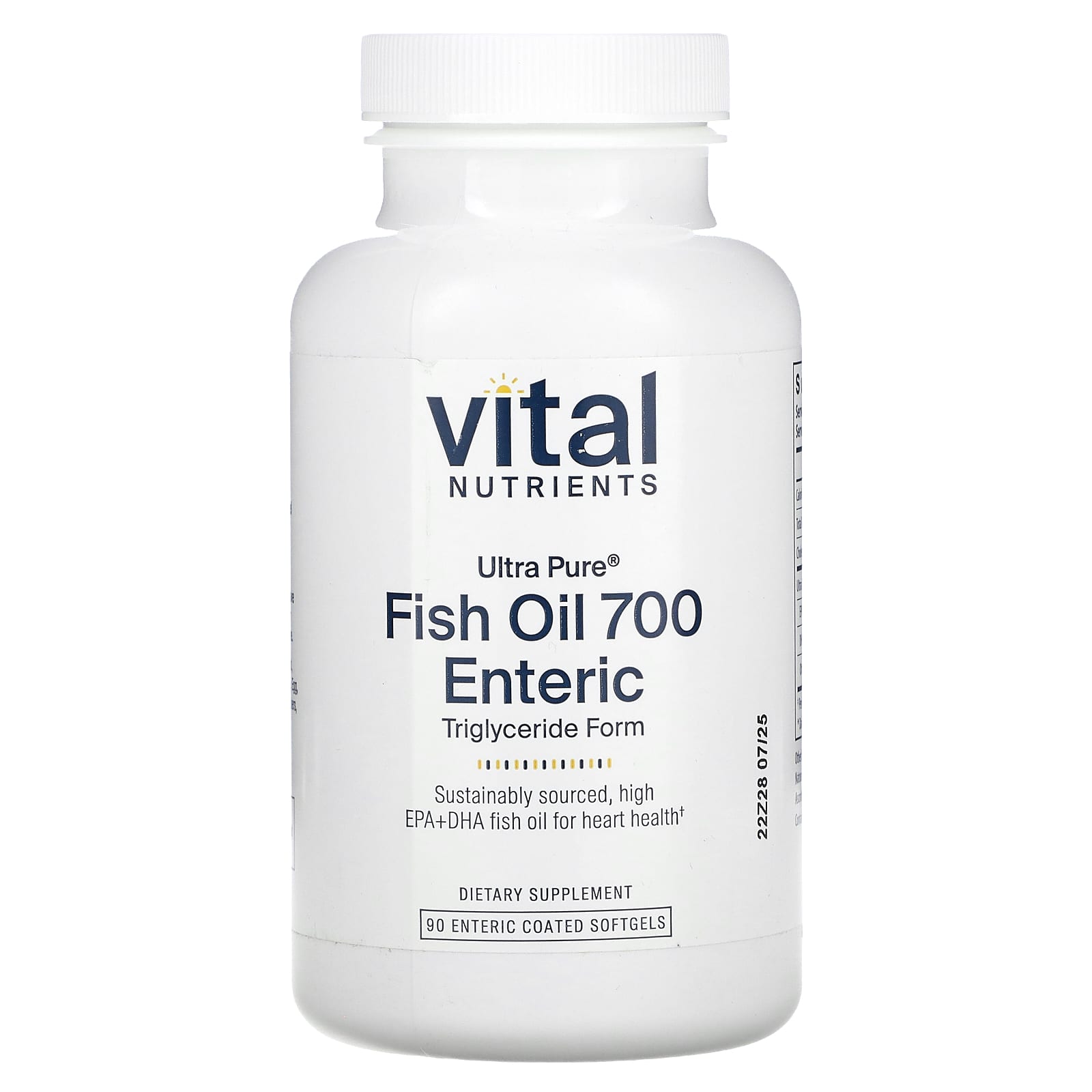 

Ultra Pure Fish Oil 700 Enteric Coated Softgels 90 Tablets