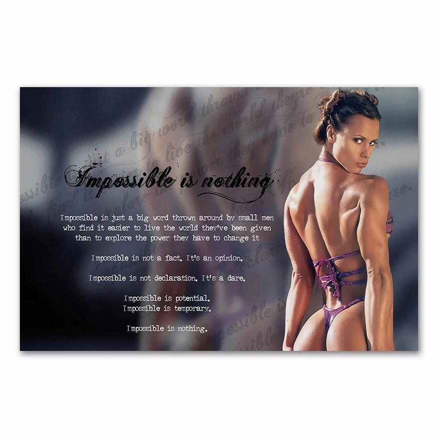 Sexy Women Fitness Bodybuilding Motivational Print Art Canvas Poster for Living Room Decoration Home Wall Decor Picture