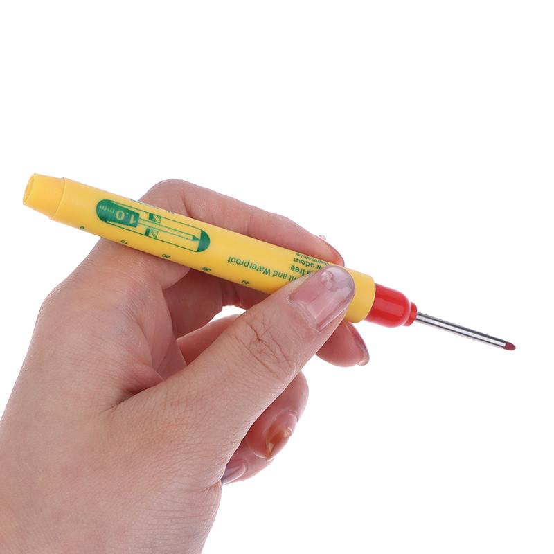 33mm Long Head Marking Pen Woodworking Decoration Deep Hole Waterproof Pen Multipurpose Marking Tool Red/Blue/Black Marker Pen