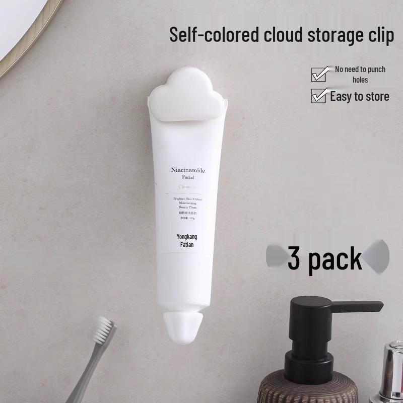 

Настенный зажим для выдавливания зубной пасты и очищающего средства: Держатель для хранения в ванной без сверления