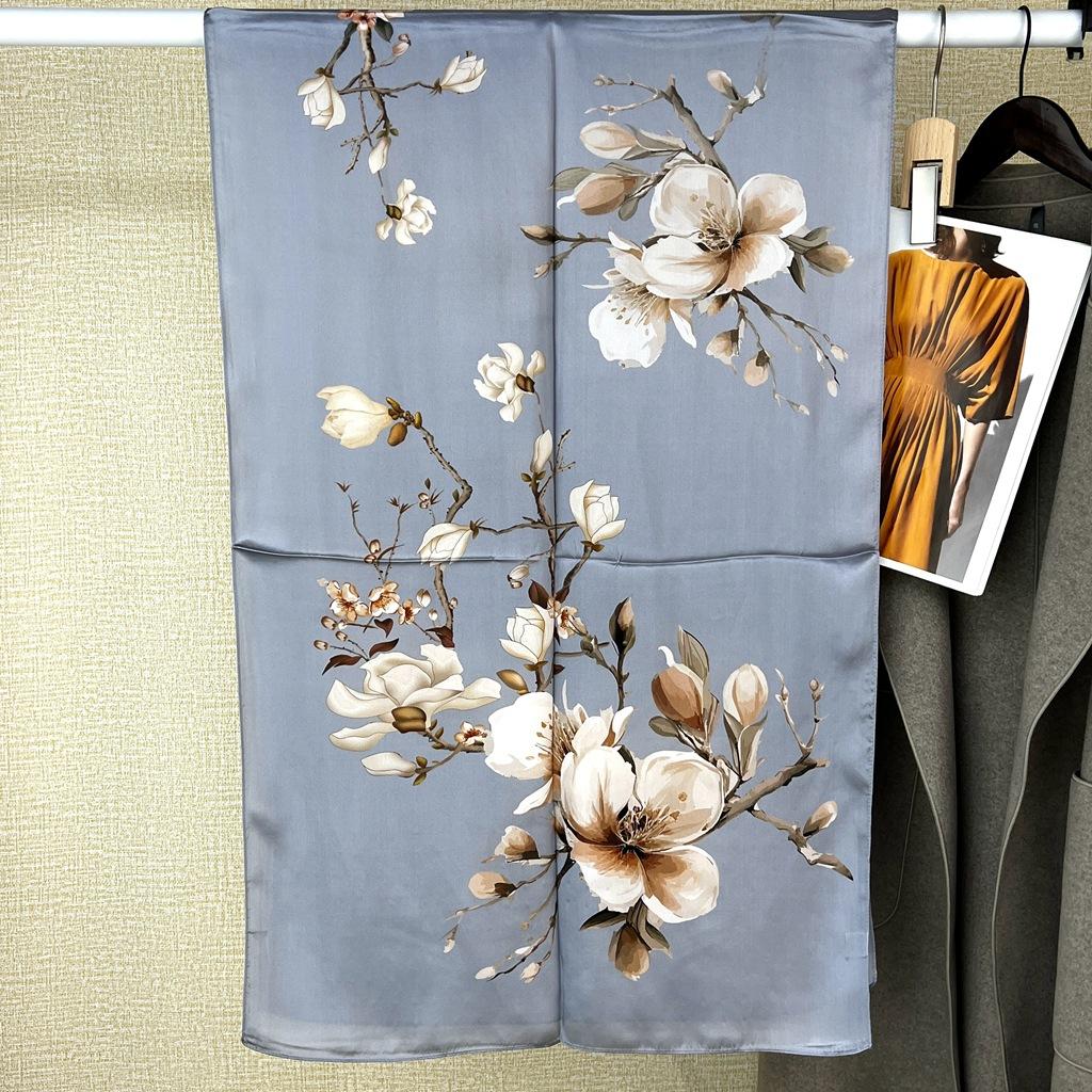 Hedvábný šátek Suzhou Dlouhý Šátek z morušového hedvábí pro matku středního věku Hedvábná šála Dárek ke Dni matek Národní styl Klasický hedvábný šátek