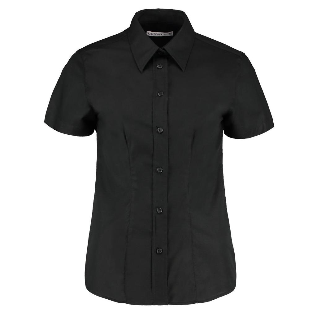 Kustom Kit Ladies Workwear Oxford Short Sleeve Shirt