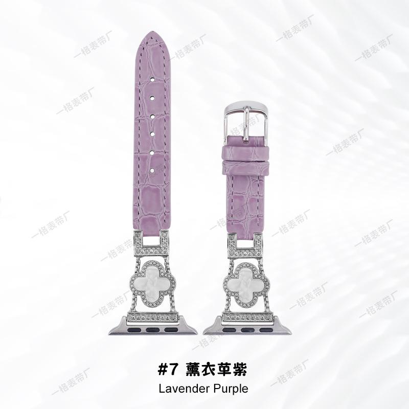 Four-leaf clover leather strap for Apple Watch iwatch 10th generation 98765 watch strap fashion ladies wholesale