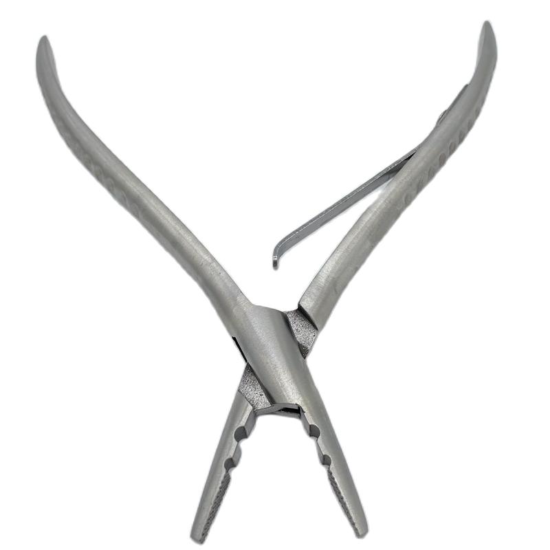 1 PC 7 Inch Silver Stainless Steel Clamp Hair Extension Plier with Two Holes Keratin Hair Extensions Removal Tools