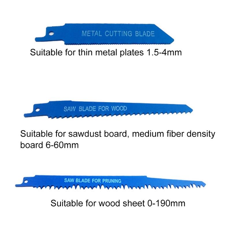 Electric Sabre Saw Reciprocating Saw for Household Repair Tools Blue Woodworking Cutting