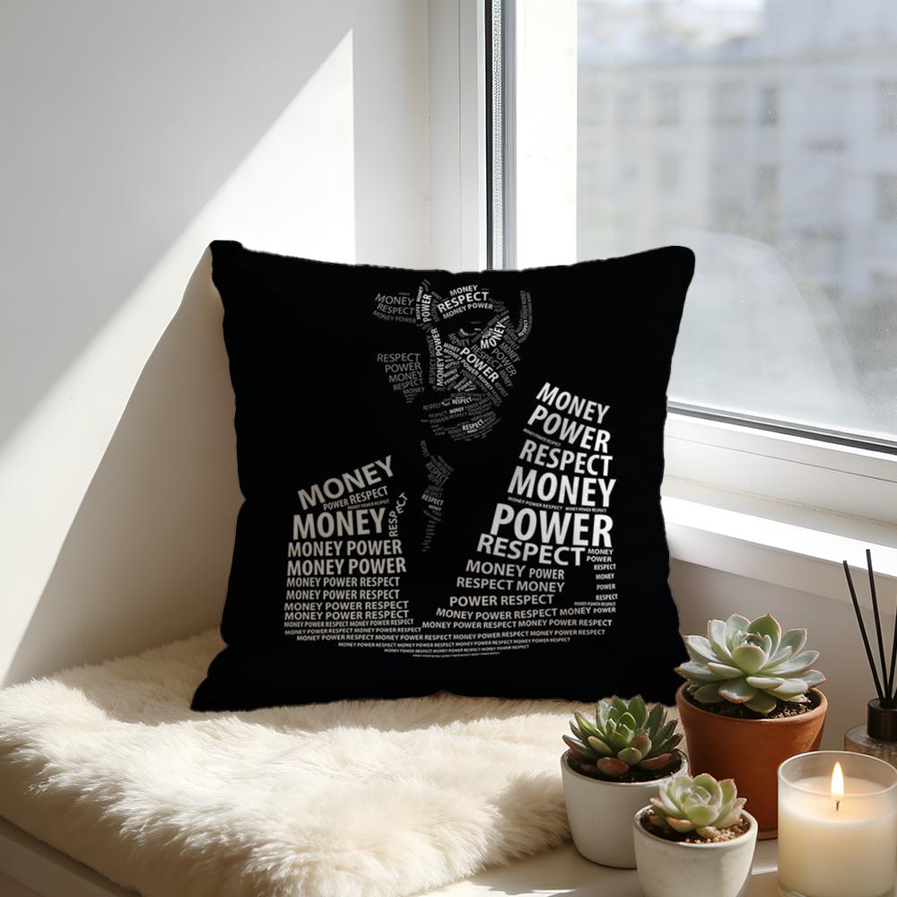 Scarface Cushion Cover Cozy Velvet Throw PillowSoft Warm Cushion For Sofa Bed