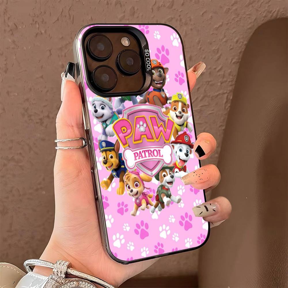 Cute Cartoon P-paw Anime P-patrol Color Phone Case For IPhone 17 16 15 14 13 12 11 Pro Max Plus Pro Shell