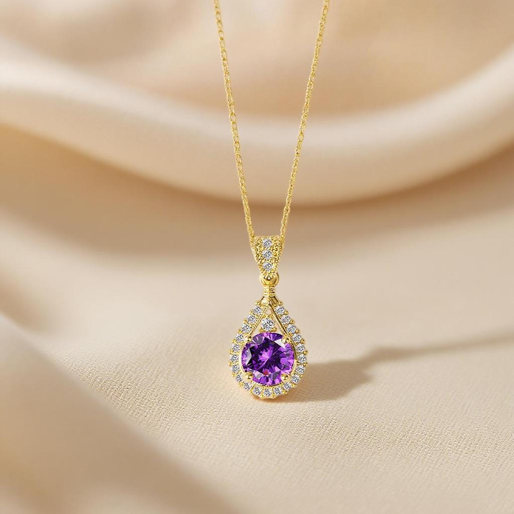 Elegant Light Luxury Zircon Necklace for Women - Gold-Plated, Simple Clavicle Chain
