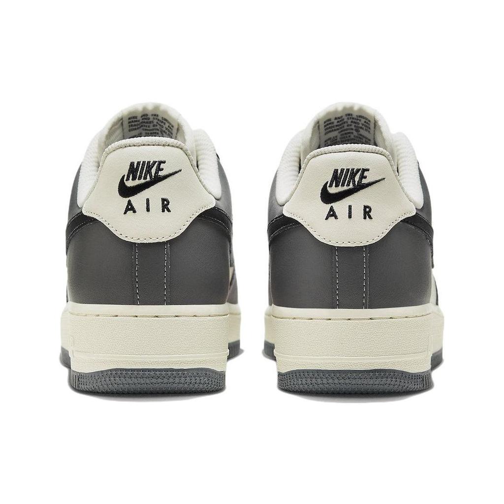 Nike Air Force 1 Leather Slip Resistant Durable Lightweight Low Top Skate Shoes Unisex Sneakers White Gray Black FD9063-100