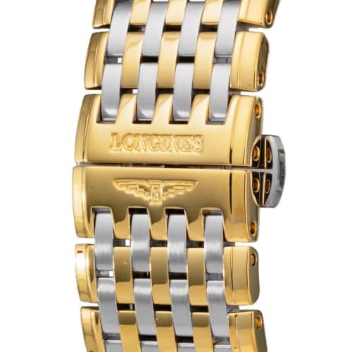 Longines Men's LA GRANDE CLASSIQUE Automatic Watch, Water Resistant, Sapphire Crystal, White Dial, Stainless Steel, L4.908.2.12.7, Silver and Gold