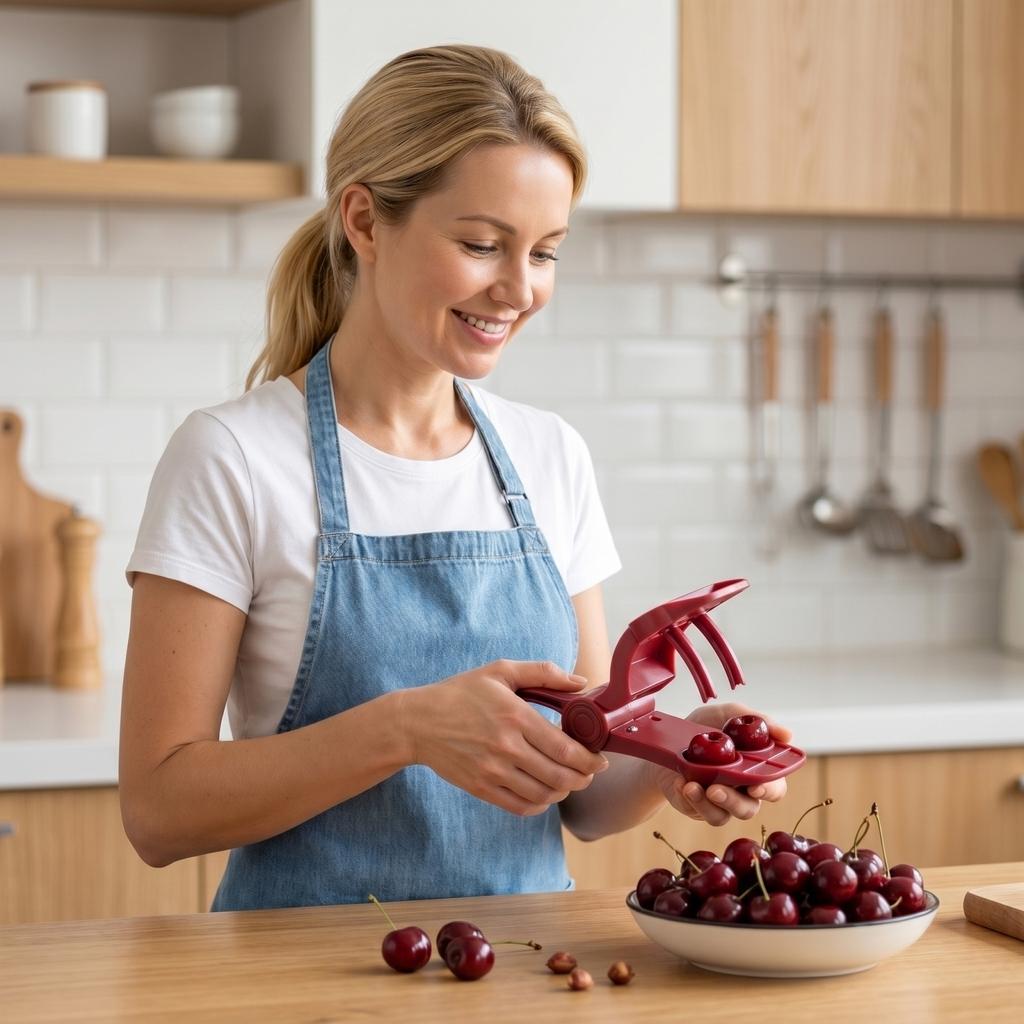 Cherry Pitter Tool Dual Position Multifunctional Cherry Pitter Core Remover Fruit Seed Remover Kitchen Tool Simple Design