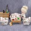 Mini 1:12 Dolls Sofa Pillows Set Miniature Doll House Accessories  Children Toys Gift