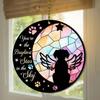 Pet Memorial Sun Catcher Dog Cat Suncatcher Pet Memorial Keepsake Stained Glass Style Hanging Decoration for Loss of Dog Sympathy Gift