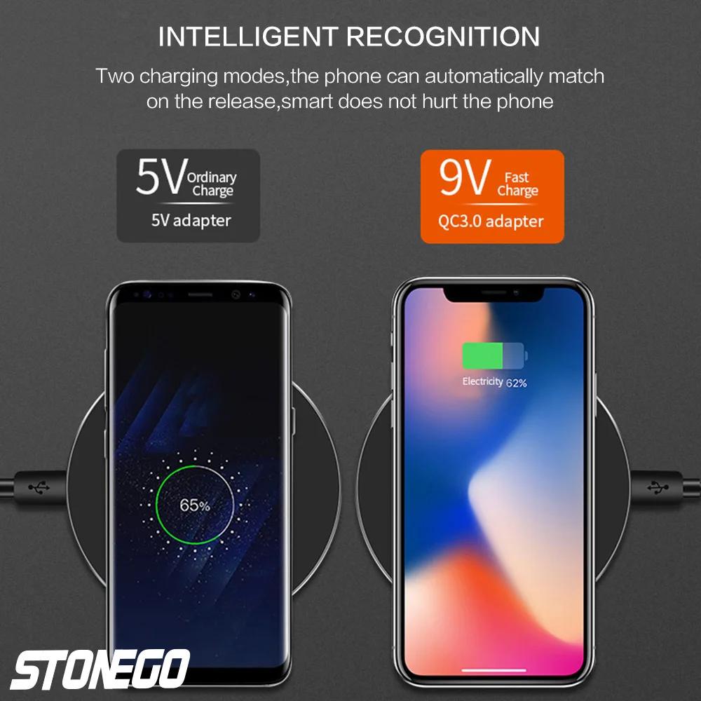 10W Qi Wireless Charger Pad for iPhone 13 12 11 X Pro Max For Samsung Galaxy S21 S20 S10 S9 S8 Xiaomi Wireless Charging