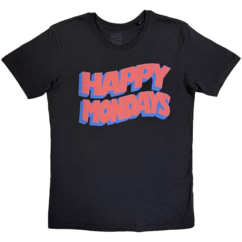 Happy Mondays - Wavy Logo - Black t-shirt XXXXL