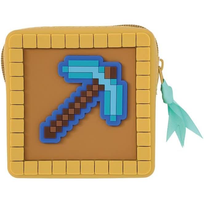 MINECRAFT Item Frame Silicone Pouch Diamond Pickaxe Approx. 100 x 100 x 33mm Made of PVC Polyester M