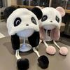 Children's Hats Winter Cute Cartoon Panda Plush Hats Baby Bag Head Hats Boys and Girls Thickened Thermal Ear Hats