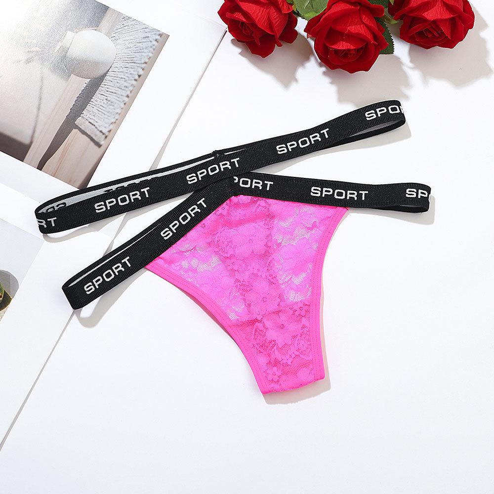 

Сексуальные кружевные прозрачные трусики-стринги с высоким разрезом и перекрестным поясом 9003 Large розы красного