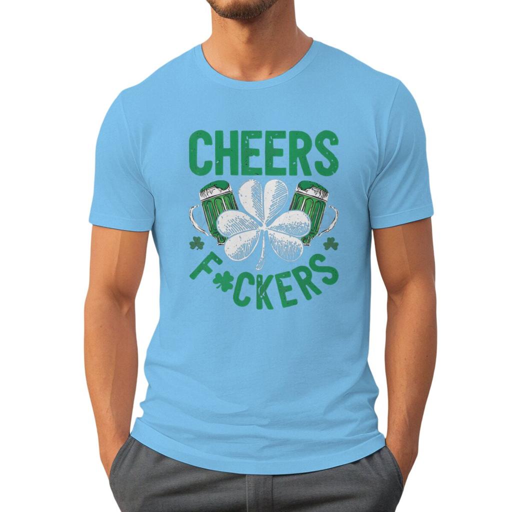 Cheers St Patricks Day Streetwear Harajuku Tshirt Vintage Green Clover Beer T Shirts New Women Men Tiedye Holiday Tshirts