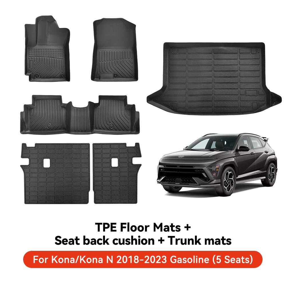 YZ For Hyundai Casper Elantra Ioniq 6 Kona Nexo Palisade Sonata Venue Car Trunk Mat Luggage Mat  TPE LHD Set Floor Liner Mat