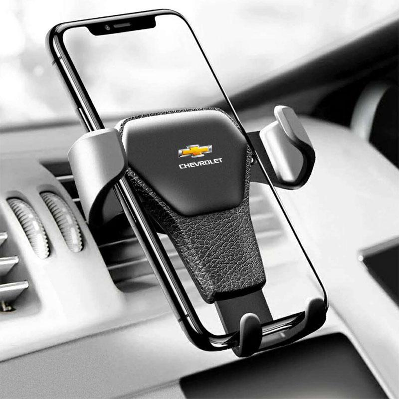 Gravity Car Badge Phone Holder Bracket Air Clip Mount Stand Accessories For Chevrolet Cruze Malibu Sail Spark Captiva Equinox Trax Tracker AVEO Lova