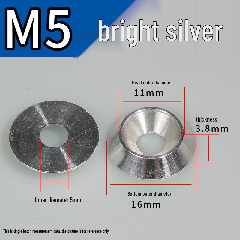Eloxierte Aluminiumlegierung Senk-Präge-Flachscheibe
