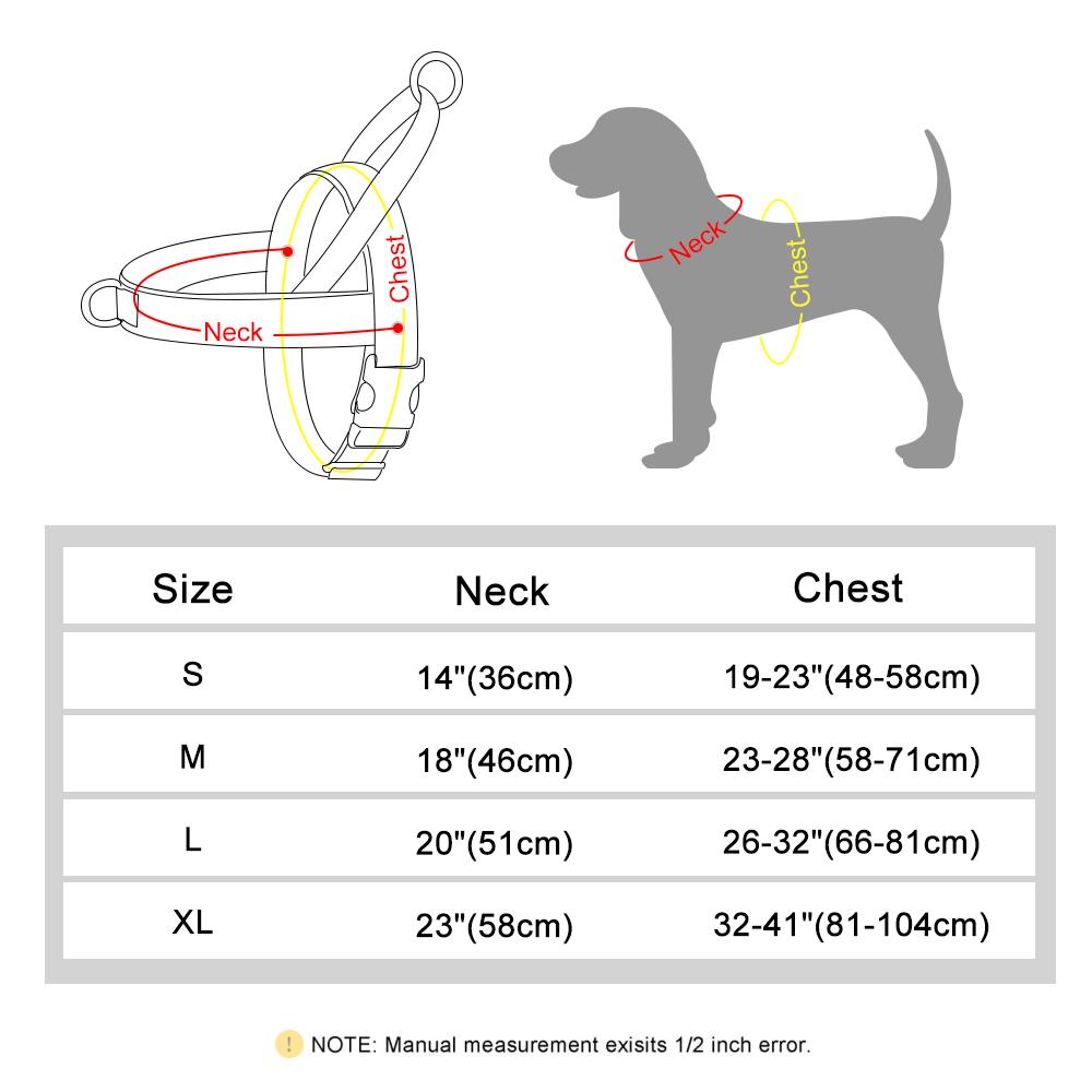 Reflective Nylon Dog Harness Adjustable Pet Walking Training Harness Vest No Pull For Medium Large Dogs Pitbull German Shepherd