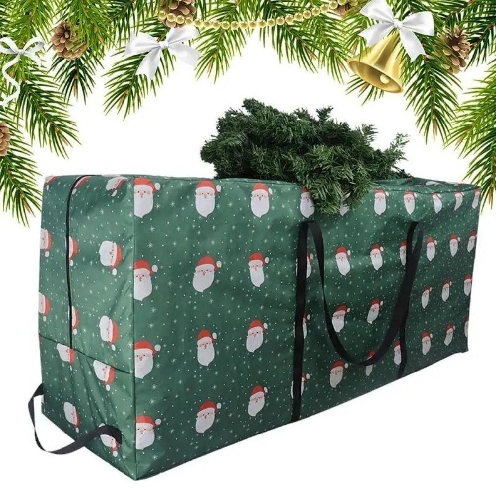 Oxford Cloth Christmas Storage Bag Dustproof Quilt Clothes Organizer  Easy Carrying and Transport