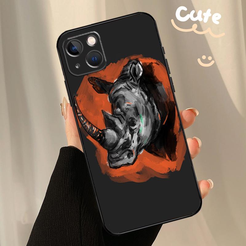 Rough Rhinoceros Rhino Beast Phone Case For iPhone 17 Pro Max 11 14 15 16 Pro Max Plus 13 12 Mini 16e 17 Air Back Cover