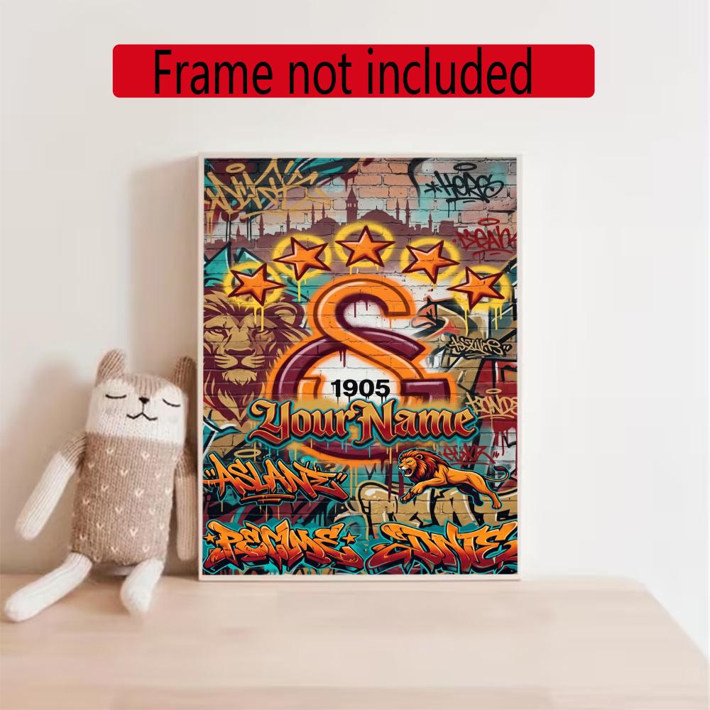 Galatasaray Personalized Text Diamond Painting Round Diamond Mosaic Rhinestones Diamond Embroidery Craft Kit Wall Decor Without Frame