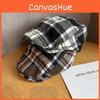 Dopamine Fashion Plaid Newsboy Cap For Women Spring Summer Sun Protection