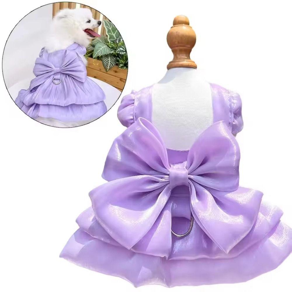 Lovely Puppy Dresses Creative Pet Bowknot Skirt Gift Pet Dog Clothes Pet Party Supplies